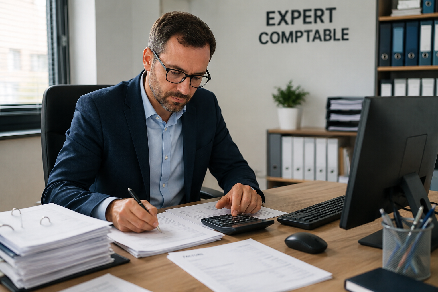 Un expert comptable qui travaille sur les assertions d'audit