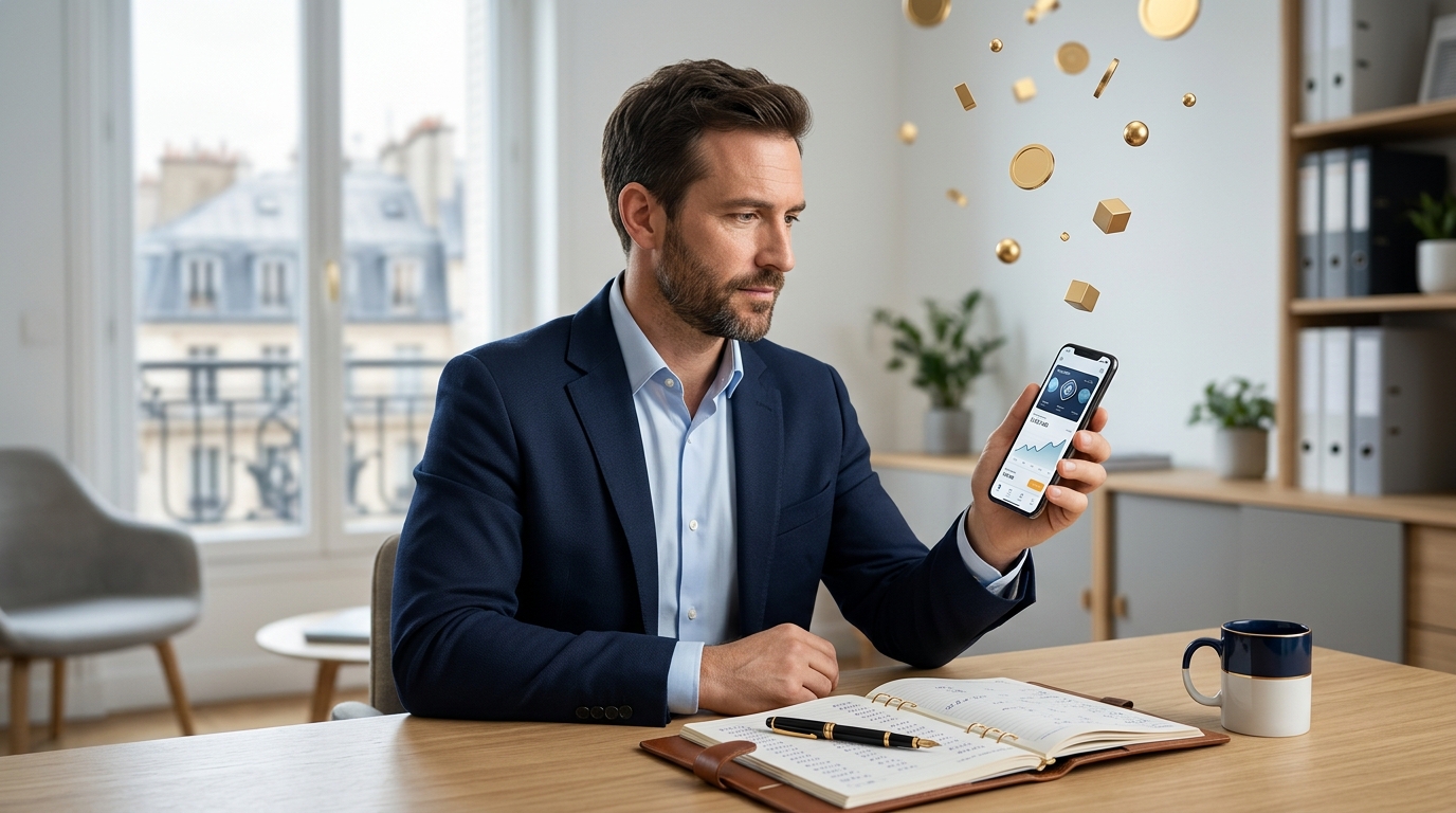 Un expert comptable spécialisé en crypto qui regarde un wallet.