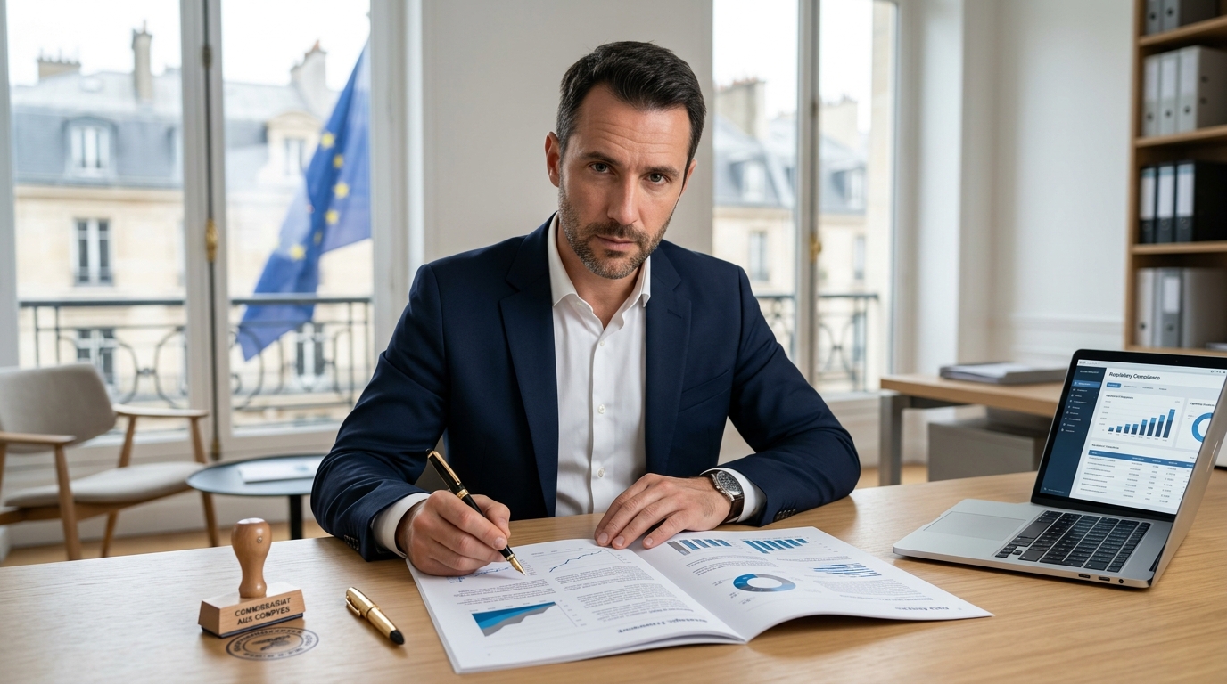 Un expert comptable spécialisé en crypto qui regarde le règlement Mica.